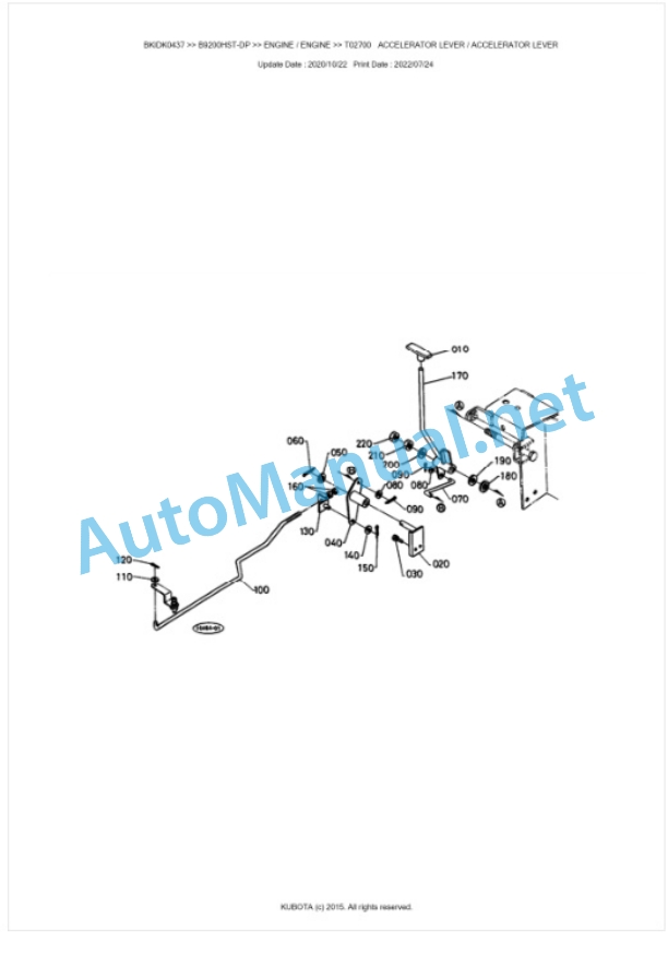 Kubota B9200HST-DP Parts Manual PDF BKIDK0437 2 Kubota B9200HST-DP Parts Manual PDF BKIDK0437-2