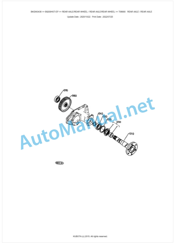 Kubota B9200HST-EP Parts Manual PDF BKIDK0438 4 Kubota B9200HST-EP Parts Manual PDF BKIDK0438-4