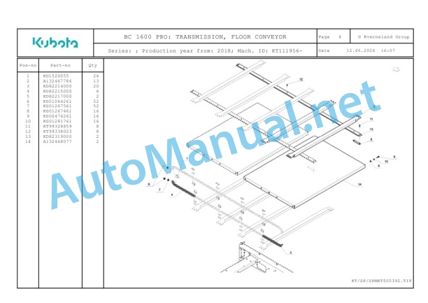 Kubota BC 1600 PRO Parts Manual PDF 2 Kubota BC 1600 PRO Parts Manual PDF-2