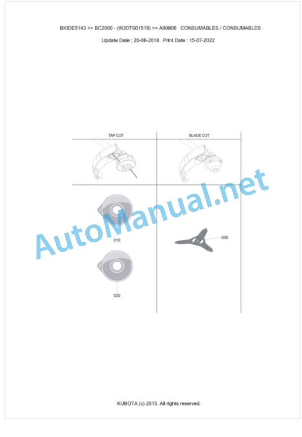 Kubota BC2000 Parts Manual PDF BKIDE5143 5 Kubota BC2000 Parts Manual PDF BKIDE5143-5