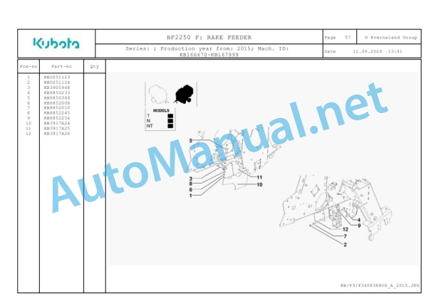 Kubota BF2250 F Parts Manual PDF 3 Kubota BF2250 F Parts Manual PDF-3