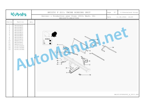 Kubota BF2250 F SII Parts Manual PDF 4 Kubota BF2250 F SII Parts Manual PDF-4