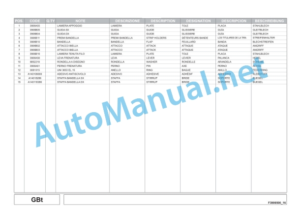 Kubota BF2250 F SII (T-N-NT) Baler Parts Manual PDF 4 Kubota BF2250 F SII (T-N-NT) Baler Parts Manual PDF-4
