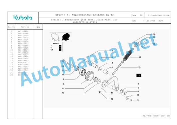 Kubota BF2250 R Parts Manual PDF 2 Kubota BF2250 R Parts Manual PDF-2
