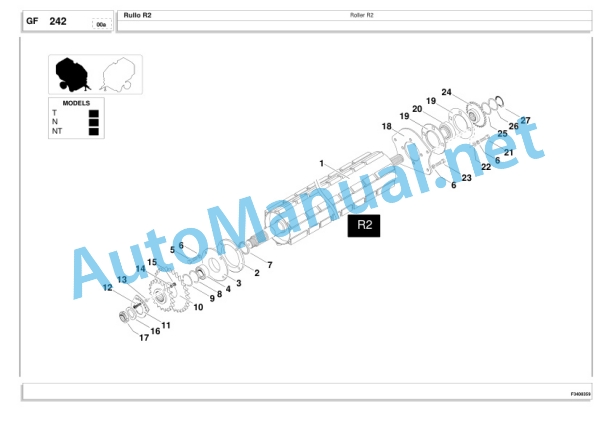 Kubota BF2250 R SII (T-N-NT) Baler Parts Manual PDF 2 Kubota BF2250 R SII (T-N-NT) Baler Parts Manual PDF-2