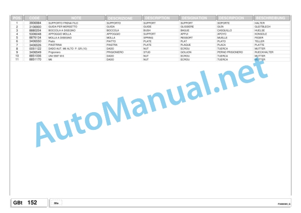 Kubota BF2250 R (T-N-NT) Baler Parts Manual PDF 4 Kubota BF2250 R (T-N-NT) Baler Parts Manual PDF-4