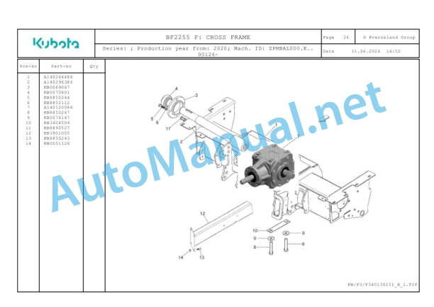 Kubota BF2255 F Parts Manual PDF 2 Kubota BF2255 F Parts Manual PDF-2