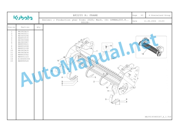 Kubota BF2255 R Parts Manual PDF 3 Kubota BF2255 R Parts Manual PDF-3