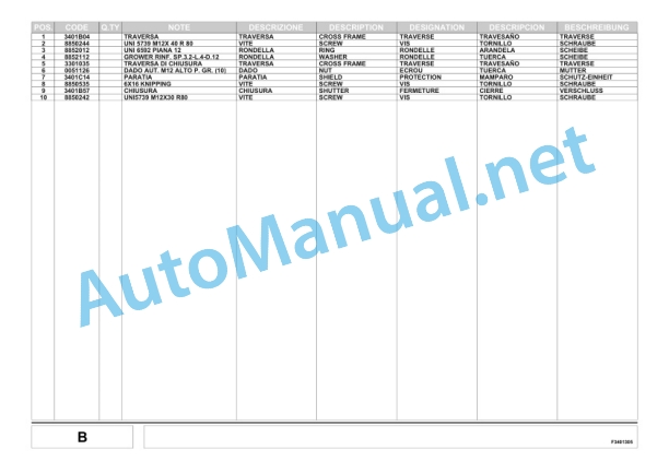 Kubota BF2255 R (T-N-NT) Baler Parts Manual PDF 2 Kubota BF2255 R (T-N-NT) Baler Parts Manual PDF-2