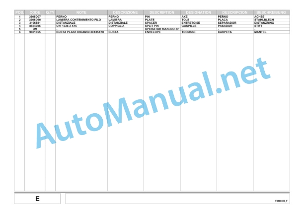 Kubota BF2255 R (T-N-NT) Baler Parts Manual PDF 3 Kubota BF2255 R (T-N-NT) Baler Parts Manual PDF-3