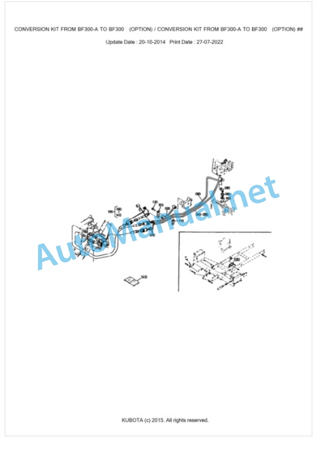 Kubota BF300-A Parts Manual PDF BKIDK0018 5 Kubota BF300-A Parts Manual PDF BKIDK0018-5