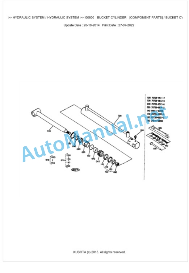 Kubota BF300 Parts Manual PDF BKIDK0017 4 Kubota BF300 Parts Manual PDF BKIDK0017-4
