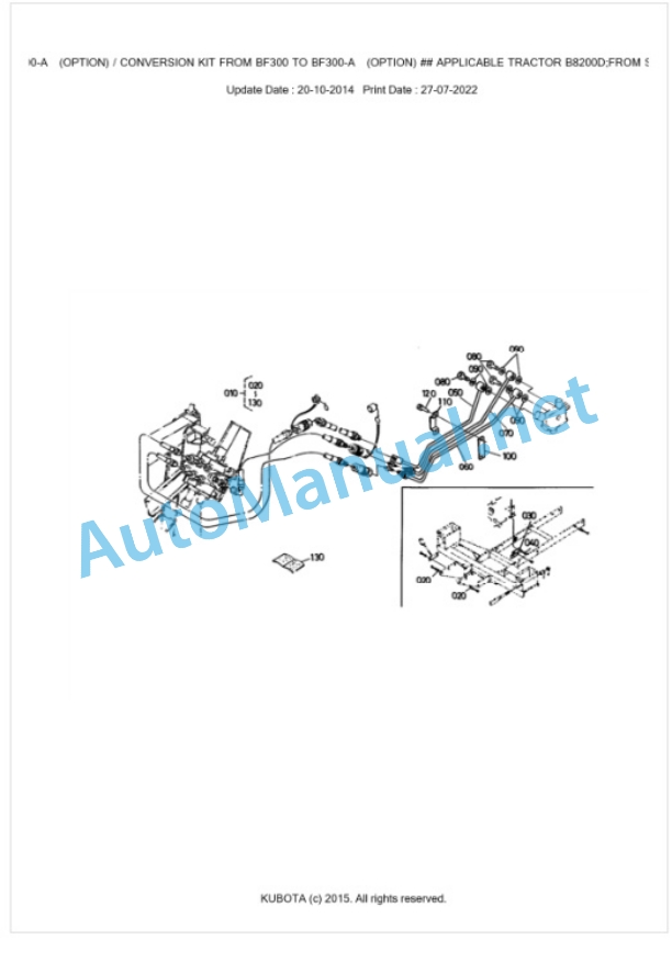 Kubota BF300 Parts Manual PDF BKIDK0017 5 Kubota BF300 Parts Manual PDF BKIDK0017-5