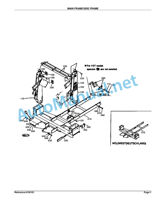 Alternative view of Kubota BF300A Loader Parts Manual PDF
