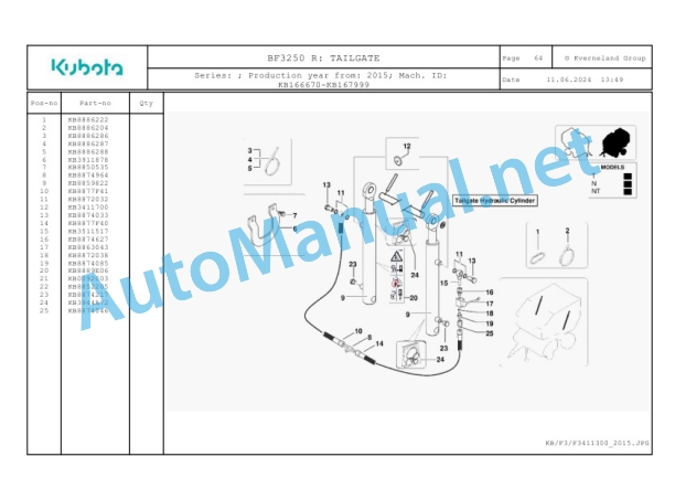 Kubota BF3250 R Parts Manual PDF 3 Kubota BF3250 R Parts Manual PDF-3