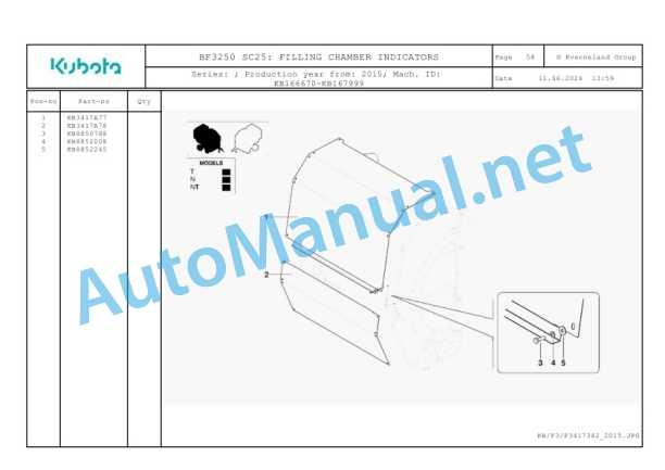 Kubota BF3250 SC25 Parts Manual PDF 3 Kubota BF3250 SC25 Parts Manual PDF-3