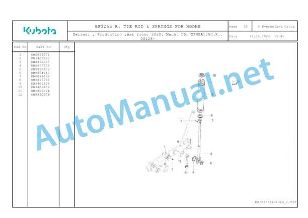 Kubota BF3255 R Parts Manual PDF 2 Kubota BF3255 R Parts Manual PDF-2