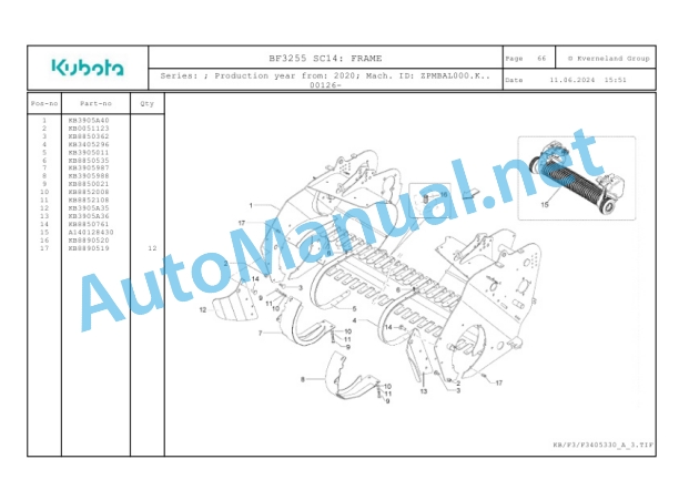 Kubota BF3255 SC14 Parts Manual PDF 3 Kubota BF3255 SC14 Parts Manual PDF-3