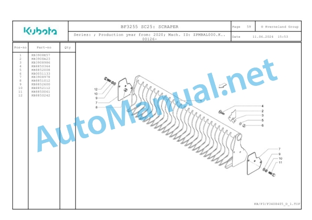 Kubota BF3255 SC25 Parts Manual PDF 3 Kubota BF3255 SC25 Parts Manual PDF-3