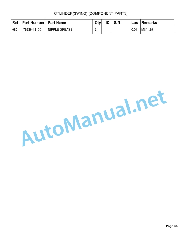 Kubota BH65 Backhoe Parts Manual PDF 4 Kubota BH65 Backhoe Parts Manual PDF - Image 4