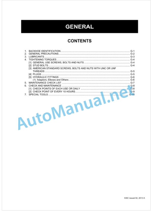 Kubota BH92 Backhoe Workshop Manual PDF 2 Kubota BH92 Backhoe Workshop Manual PDF-2