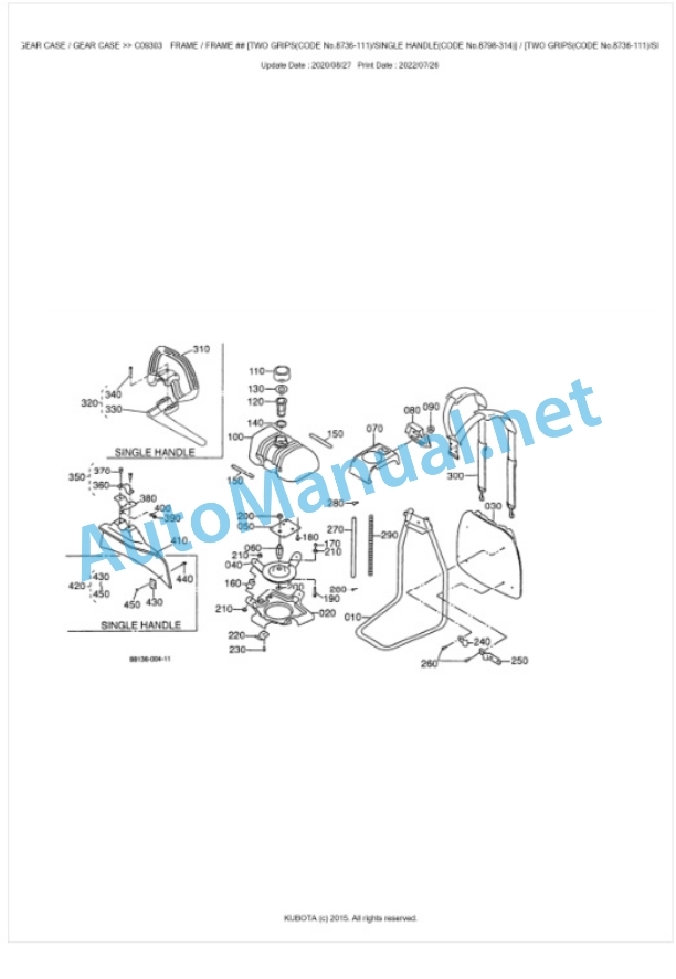 Kubota BS430 Parts Manual PDF BKIDA0062 3 Kubota BS430 Parts Manual PDF BKIDA0062-3