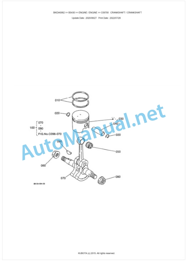 Kubota BS430 Parts Manual PDF BKIDA0062 4 Kubota BS430 Parts Manual PDF BKIDA0062-4