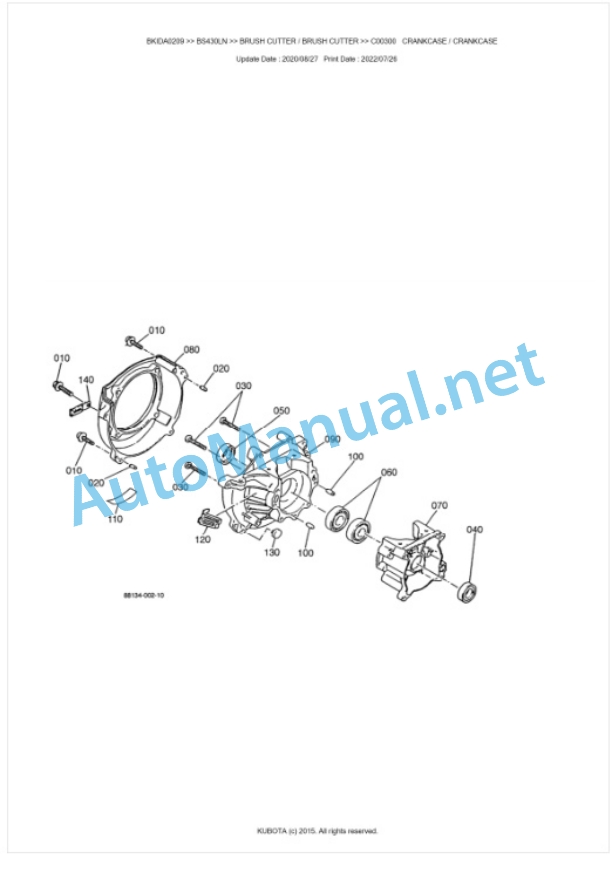 Kubota BS430LN Parts Manual PDF BKIDA0209 2 Kubota BS430LN Parts Manual PDF BKIDA0209-2