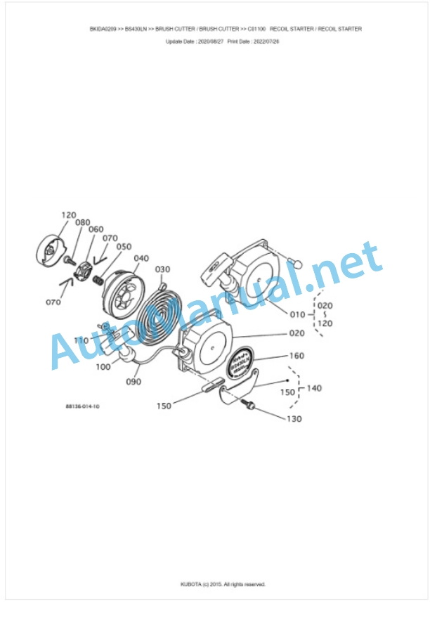 Kubota BS430LN Parts Manual PDF BKIDA0209 5 Kubota BS430LN Parts Manual PDF BKIDA0209-5