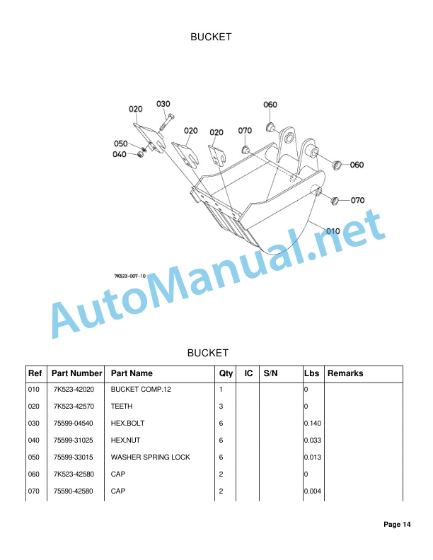 Kubota BT820 Backhoe Parts Manual PDF 2 Kubota BT820 Backhoe Parts Manual PDF - Image 2