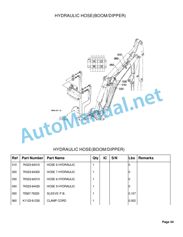Kubota BT820 Backhoe Parts Manual PDF 4 Kubota BT820 Backhoe Parts Manual PDF - Image 4
