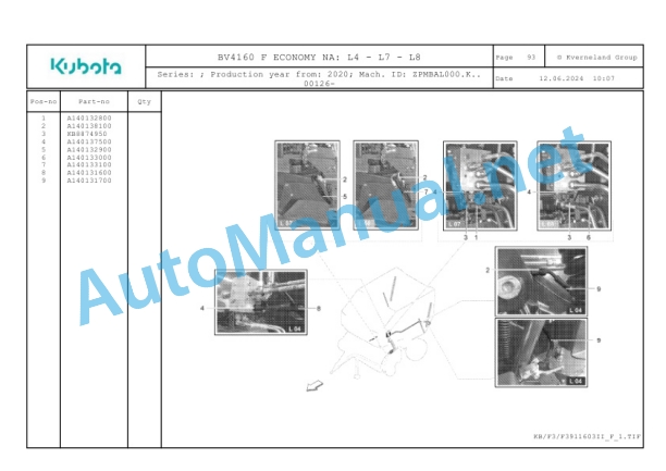 Kubota BV4160 F ECONOMY NA Parts Manual PDF 4 Kubota BV4160 F ECONOMY NA Parts Manual PDF-4