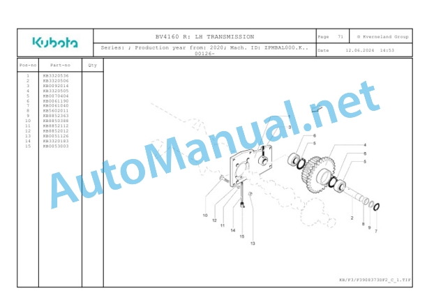 Kubota BV4160 R Parts Manual PDF 3 Kubota BV4160 R Parts Manual PDF-3