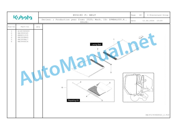 Kubota BV4180 F Parts Manual PDF 3 Kubota BV4180 F Parts Manual PDF-3