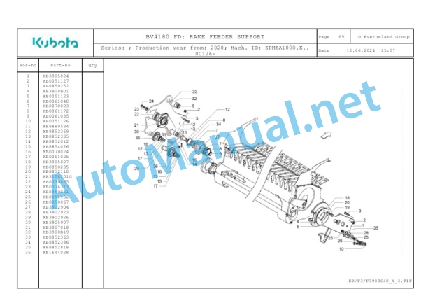 Kubota BV4180 FD Parts Manual PDF 3 Kubota BV4180 FD Parts Manual PDF-3
