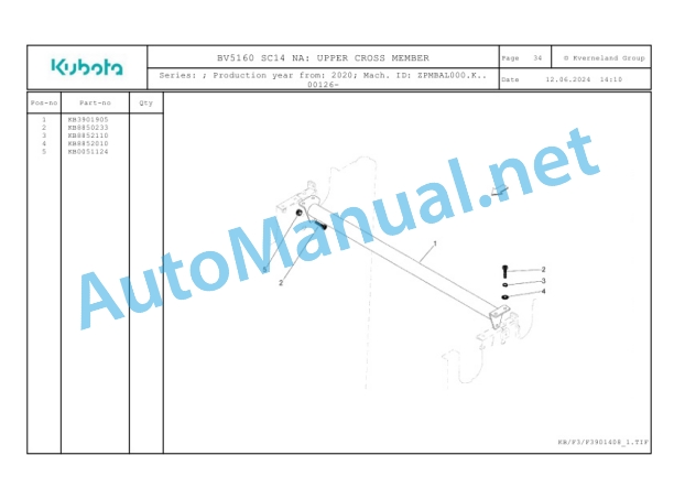 Kubota BV5160 SC14 NA Parts Manual PDF 2 Kubota BV5160 SC14 NA Parts Manual PDF-2
