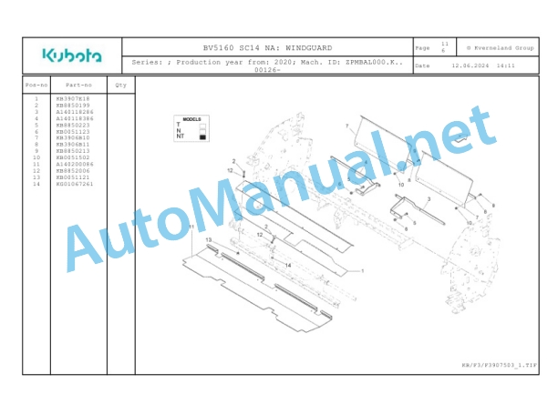 Kubota BV5160 SC14 NA Parts Manual PDF 4 Kubota BV5160 SC14 NA Parts Manual PDF-4