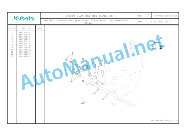 Kubota BV5160 SC25 NA Parts Manual PDF 4 Kubota BV5160 SC25 NA Parts Manual PDF-4