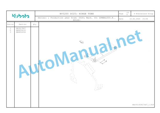 Kubota BV5200 SC25 Parts Manual PDF 5 Kubota BV5200 SC25 Parts Manual PDF-5