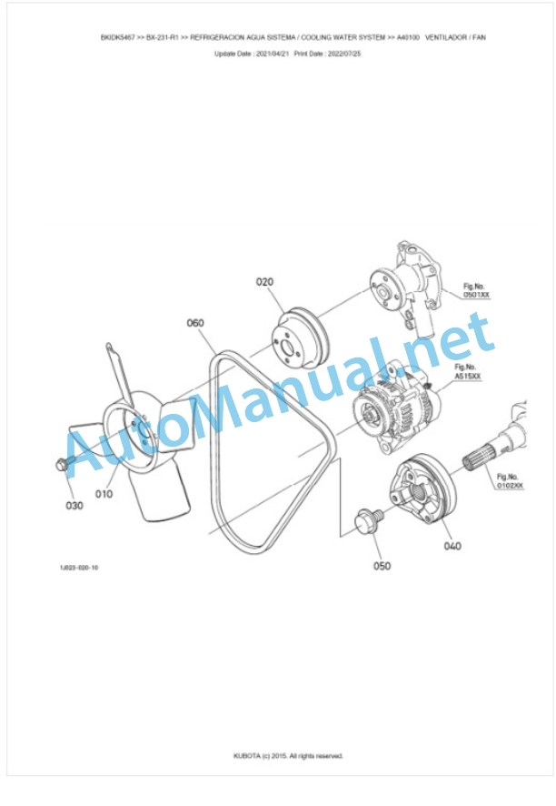 Kubota BX-231-R1 Tractor Parts Manual PDF BKIDK5467 2 Kubota BX-231-R1 Tractor Parts Manual PDF BKIDK5467-2