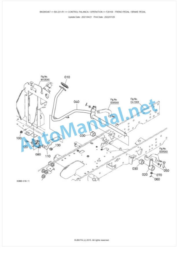 Kubota BX-231-R1 Tractor Parts Manual PDF BKIDK5467 4 Kubota BX-231-R1 Tractor Parts Manual PDF BKIDK5467-4