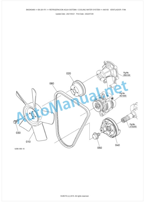 Kubota BX-261-R1 Tractor Parts Manual PDF BKIDK5466 2 Kubota BX-261-R1 Tractor Parts Manual PDF BKIDK5466-2