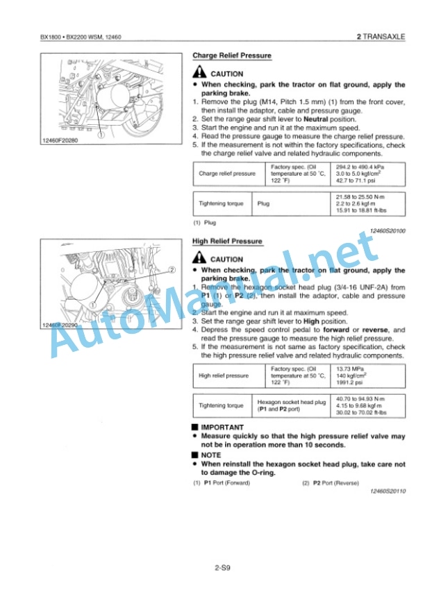 Kubota BX1800, BX2200 Tractor Workshop Manual PDF 4 Kubota BX1800, BX2200 Tractor Workshop Manual PDF - Image 4