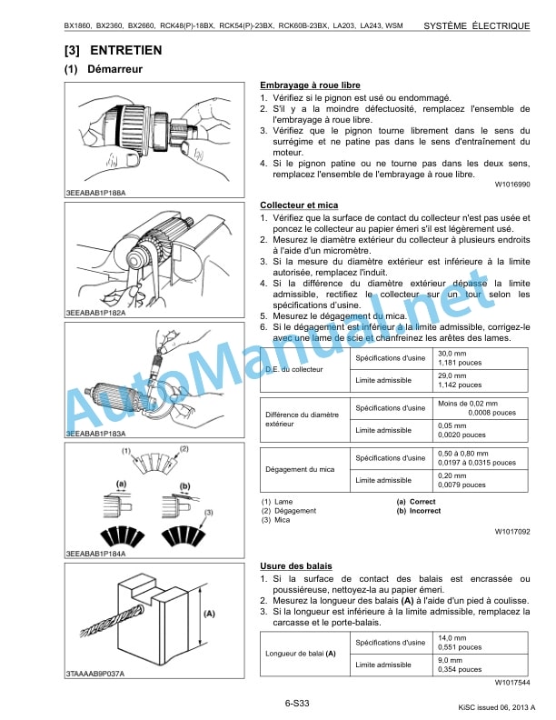 Kubota BX1860, BX2360, BX2660, RCK48 Workshop Manual PDF FR 5 Kubota BX1860, BX2360, BX2660, RCK48 Workshop Manual PDF FR - Image 5