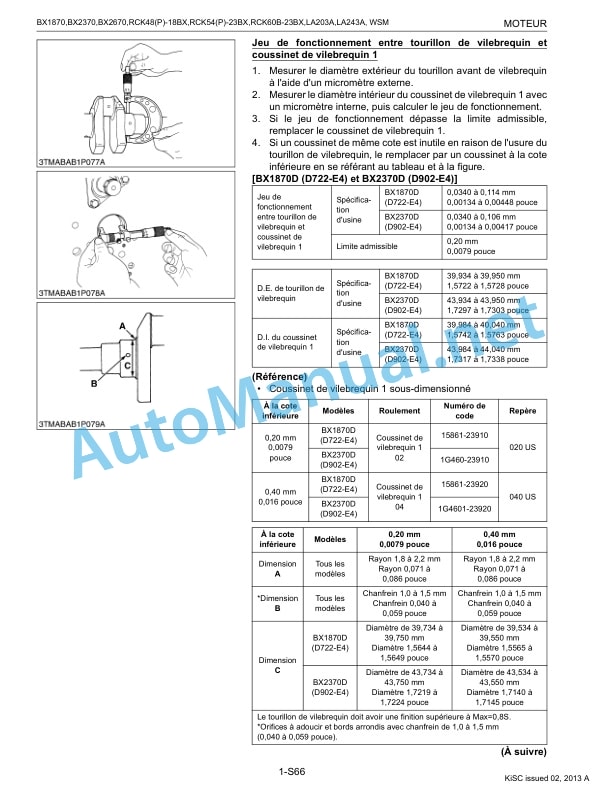 Kubota BX1870, BX2370, BX2670, RCK48 Workshop Manual PDF FR 3 Kubota BX1870, BX2370, BX2670, RCK48 Workshop Manual PDF FR - Image 3