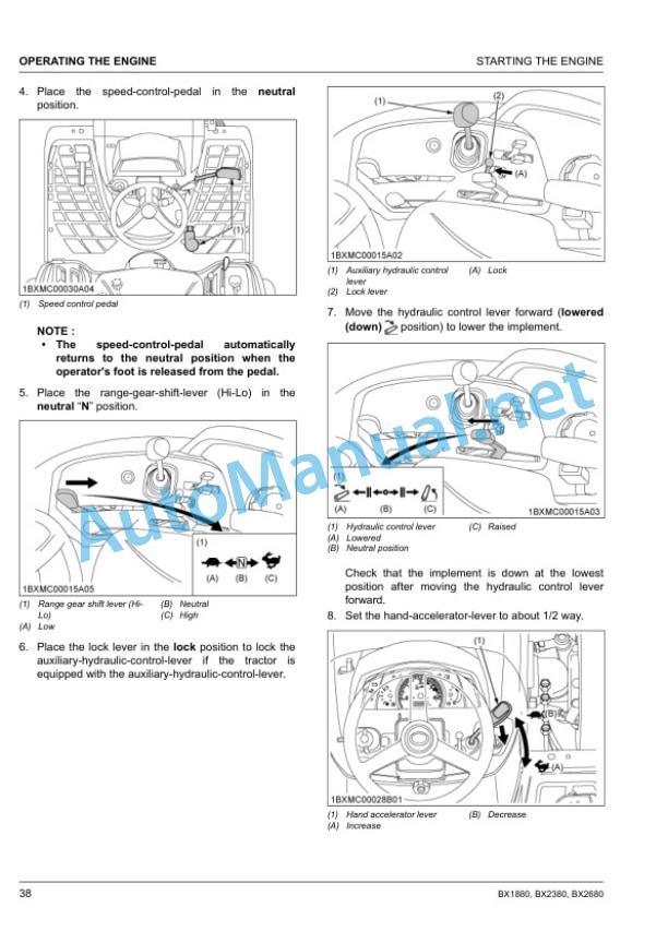 Kubota BX1880, BX2380, BX2680 Tractor Operators Manual PDF 3 Kubota BX1880, BX2380, BX2680 Tractor Operators Manual PDF - Image 3