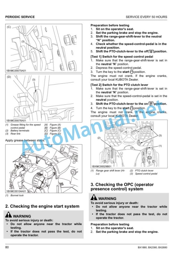 Kubota BX1880, BX2380, BX2680 Tractor Operators Manual PDF 5 Kubota BX1880, BX2380, BX2680 Tractor Operators Manual PDF - Image 5