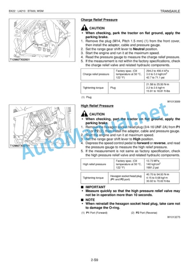Kubota BX22 Tractor LA210 Front Loader BT600 Backhoe Workshop Manual PDF 3 Kubota BX22 Tractor LA210 Front Loader BT600 Backhoe Workshop Manual PDF - Image 3