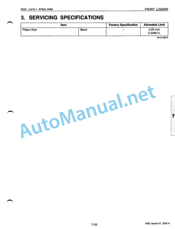 Kubota BX23, LA210-1, BT600 Front Loader Workshop Manual PDF 4 Kubota BX23, LA210-1, BT600 Front Loader Workshop Manual PDF-4