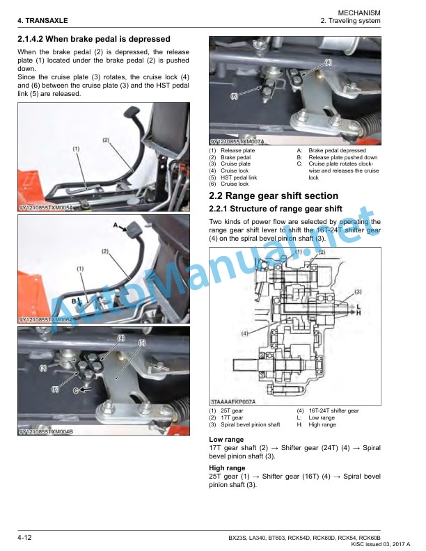 Kubota BX23S, LA340, BT603, RCK54D, RCK60D, RCK54, RCK60B Tractor, Front Loader, Backhoe, Rotary Mower Workshop Manual PDF 3 Kubota BX23S, LA340, BT603, RCK54D, RCK60D, RCK54, RCK60B Tractor, Front Loader, Backhoe, Rotary Mower Workshop Manual PDF - Image 3